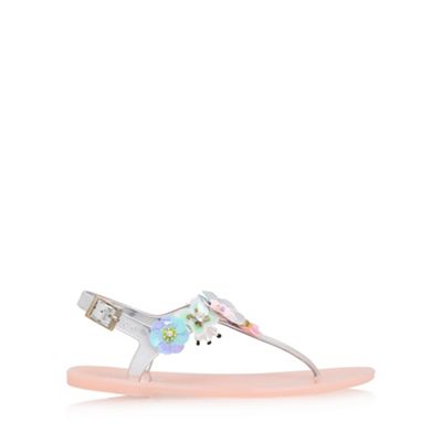 Silver 'Dream' flat sandals